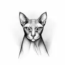 sphynx cat tattoo design idea