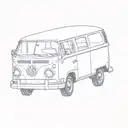 a vw bus tattoo design idea