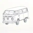 a vw bus tattoo design idea