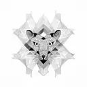 repeating geometric patterns fading out for ar. tattoo design idea