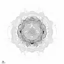 An intricate mandala incorporating goat motifs, representing the interconnectedness of life and death in remembrance tattoo design idea