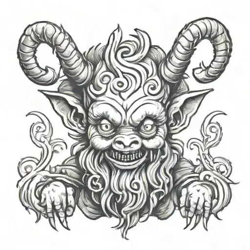 Baby Krampus tattoo design idea