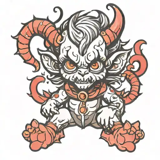 Baby Krampus tattoo design idea