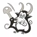 Baby Krampus tattoo design idea