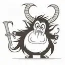Baby Krampus tattoo design idea