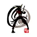 Dragon with  deamon and ninja logo / ninja wepons /murel / japanese type leg tattoo tattoo design idea