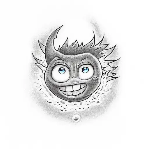 Calcifer falling in love scene tattoo design idea