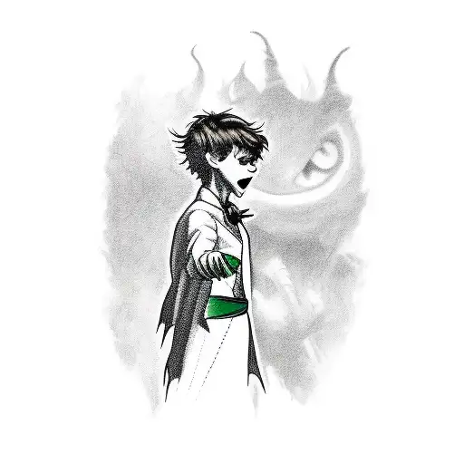 peter pan as a vampire tattoo design idea