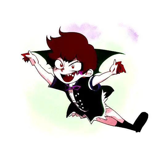peter pan as a vampire tattoo design idea