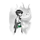 peter pan as a vampire tattoo design idea