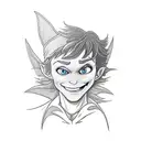 peter pan as a vampire tattoo design idea