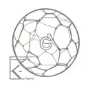 A minimalist tattoo of a soccer ball with a heart and the initials of your family members, symbolizing your love for family and passion for soccer tattoo design idea