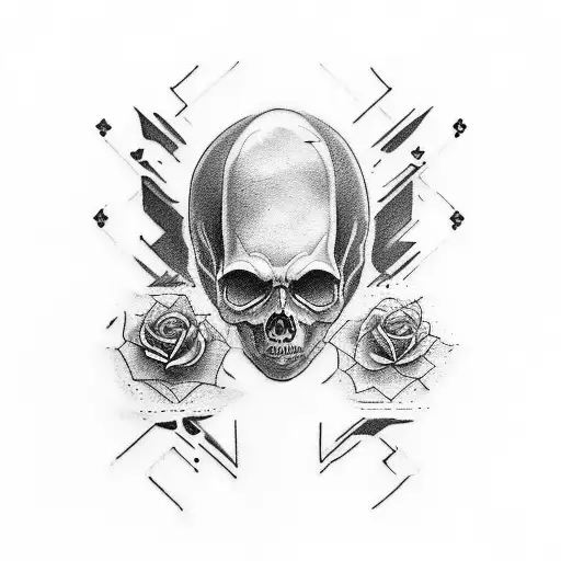 I would like to create a black tattoo. It should show me 2 halves. One part of me is family (husband, two sons, black ca tattoo design idea