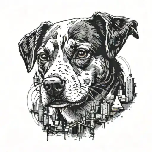 Which describe my love for my trading carrier my love for my beagle dog , i love to travel  customize it for me please a tattoo design idea