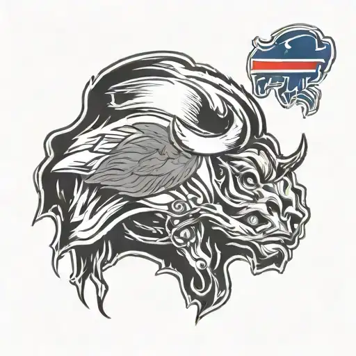 Buffalo Bills logo with a twist tattoo design idea