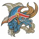 Buffalo Bills Logo on helmat   tattoo design idea