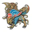 Buffalo Bills Logo on helmat   tattoo design idea