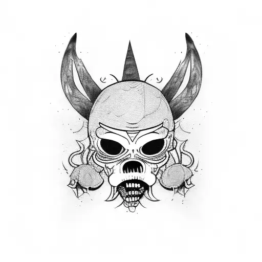 Tony chopper zombie tattoo design idea