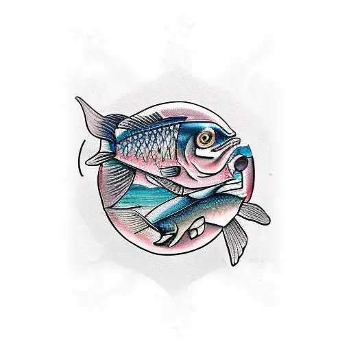 jesus fish with the word ichthus  tattoo design idea