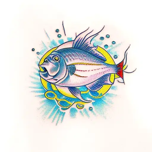 ichthus fish tattoo design idea