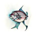 jesus fish with the word ichthus  tattoo design idea