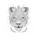 roaring lion tattoo design idea
