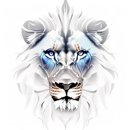 lion skull tattoo design idea