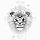 lion with skull tattoo design idea
