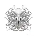 An intricately detailed octopus with electrical wires intertwined around its tentacles, symbolizing the client's occupation as an electrician tattoo design idea
