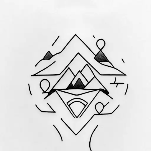 iceberg with fog tattoo design idea
