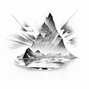 broken iceberg tattoo design idea