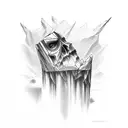 broken iceberg tattoo design idea