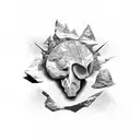 broken iceberg tattoo design idea