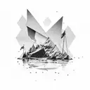 broken iceberg tattoo design idea