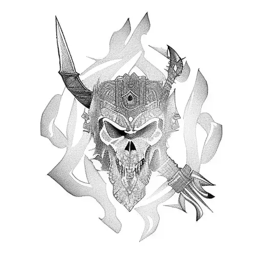 fantasy weapons  tattoo design idea