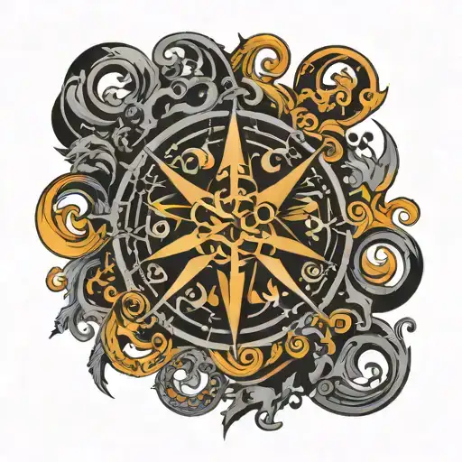 chaos symbol incorporated tattoo design idea