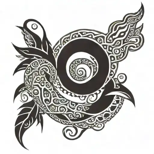 bronze serpent tattoo design idea
