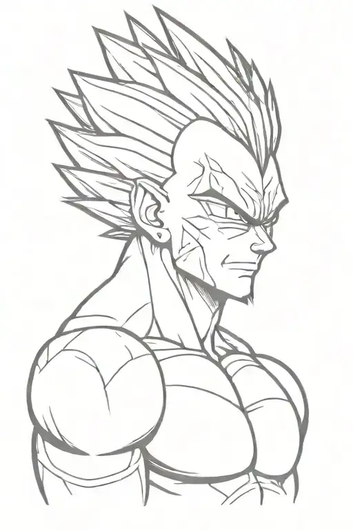 demonic vegeta tattoo design idea