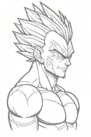 demonic vegeta tattoo design idea