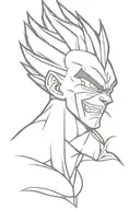 demonic vegeta tattoo design idea