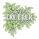 creeper with name and date tattoo design idea