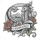 endurance = character tattoo design idea