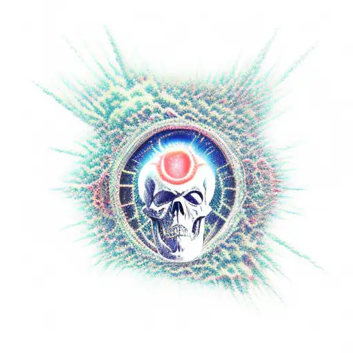 death, nuclear power,aliens, destruction anime tattoo design idea