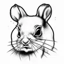 Water rabbit  tattoo design idea