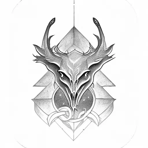thestral in tarot card tattoo design idea