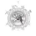 Helicopter, engines, binary, hurt tattoo design idea