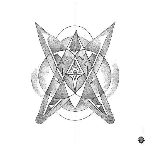 sea air land fire triangles brothers tattoo design idea