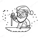 wizard wearing a baseball hat casting a spell with a soldering iron and woodworking tools  tattoo design idea