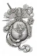 marine corps tattoo design idea