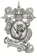 marine corps tattoo design idea